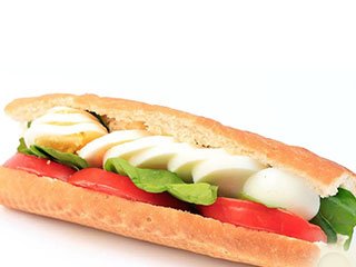 ساندويش بيض مسلوق